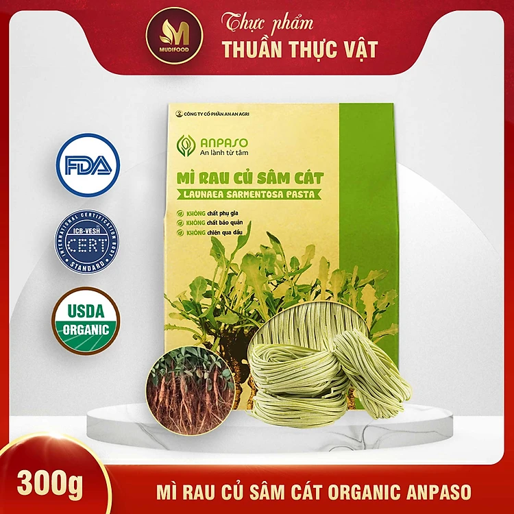高麗人参の乾燥麺(高麗人参野25%、小麦粉75% ) 120g/300g Anpaso